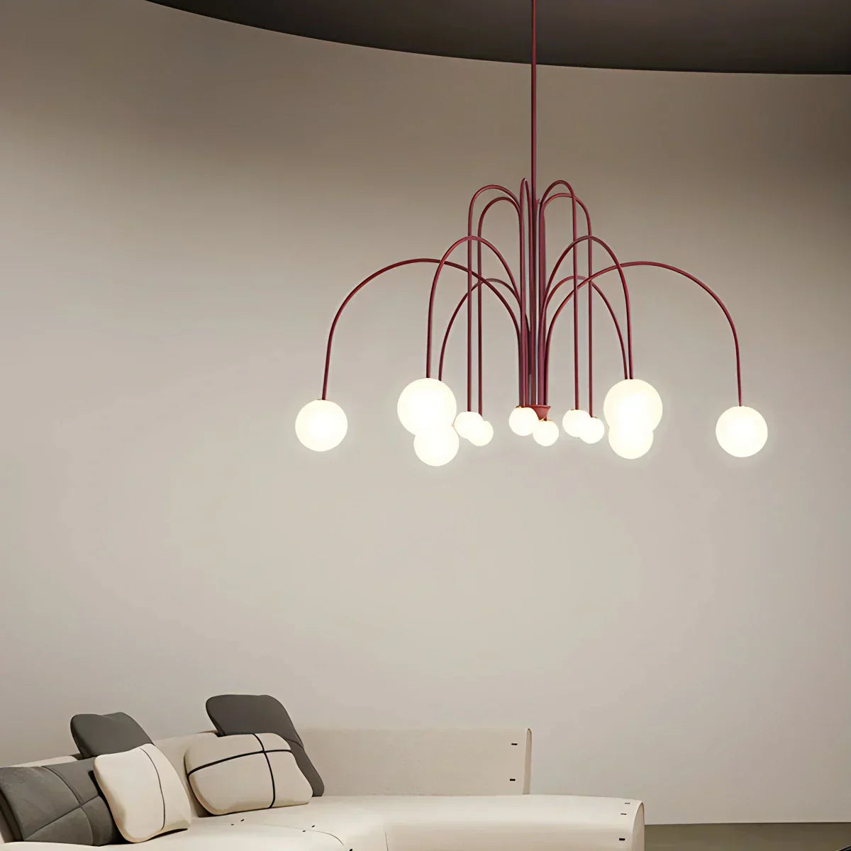 Avi Glass Chandelier With Double Layer Design Contemporary Ceiling Light