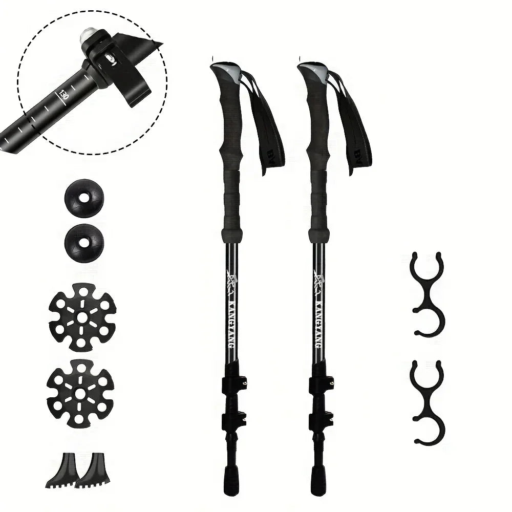 Featherweight Carbon Fiber Trekking Poles With Quick Lock System