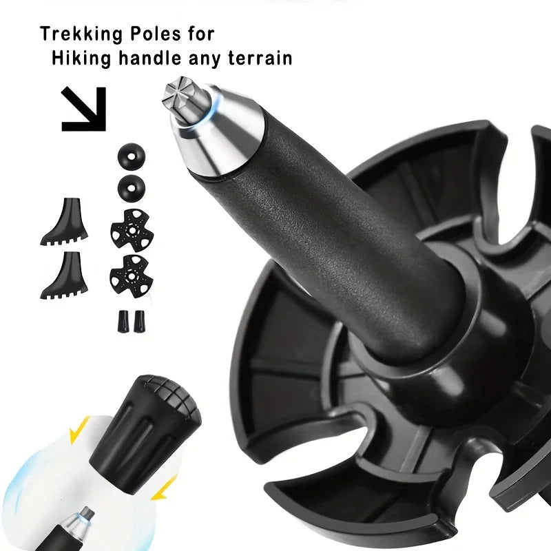 Featherweight Carbon Fiber Trekking Poles With Quick Lock System