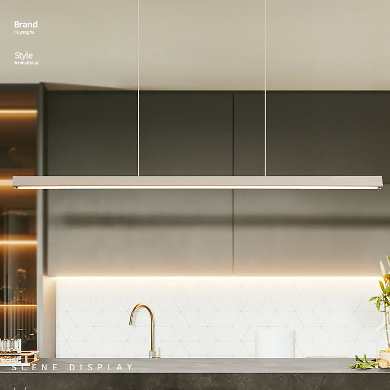 Contemporary Slim Pendant Light For Kitchen Island, Modern Fixture