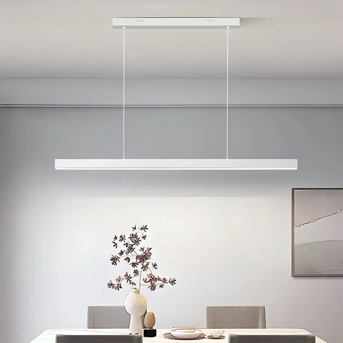 Contemporary Slim Pendant Light For Kitchen Island, Modern Fixture