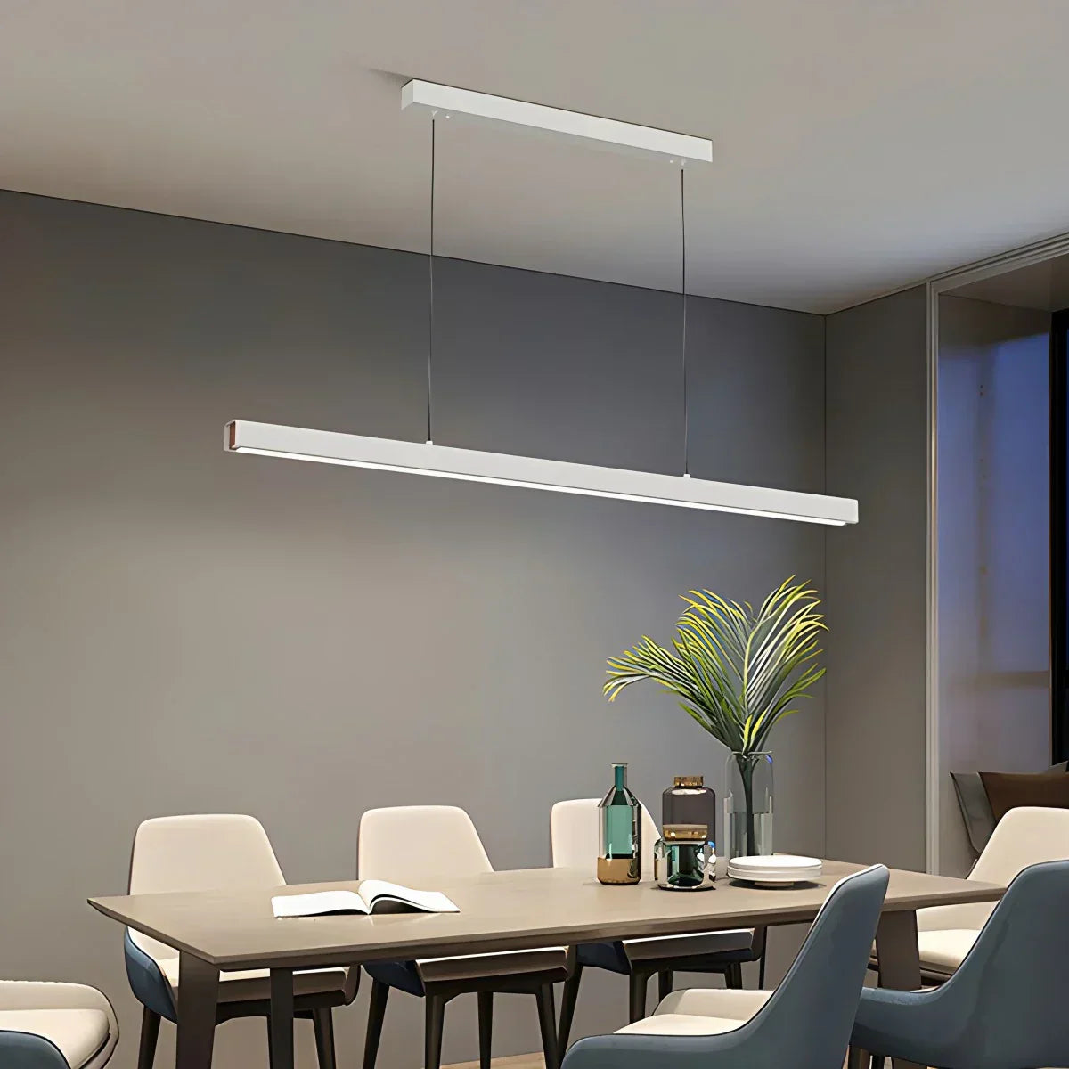 Contemporary Slim Pendant Light For Kitchen Island, Modern Fixture