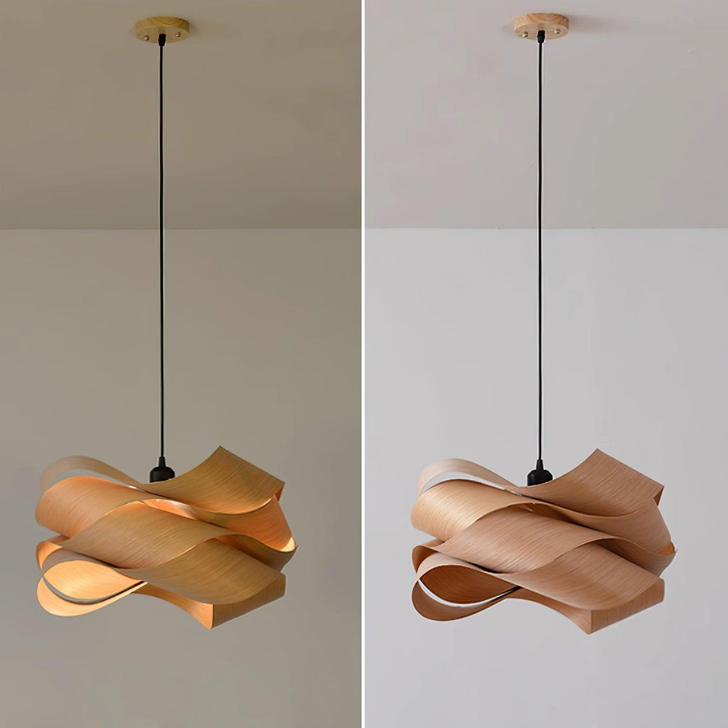 Elara Woodgrain Pendant Light For Dining Ambience Style