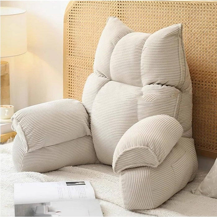 Lounge Comfort Memory Foam Bed Pillow With Arm Support For Reading Or Gaming