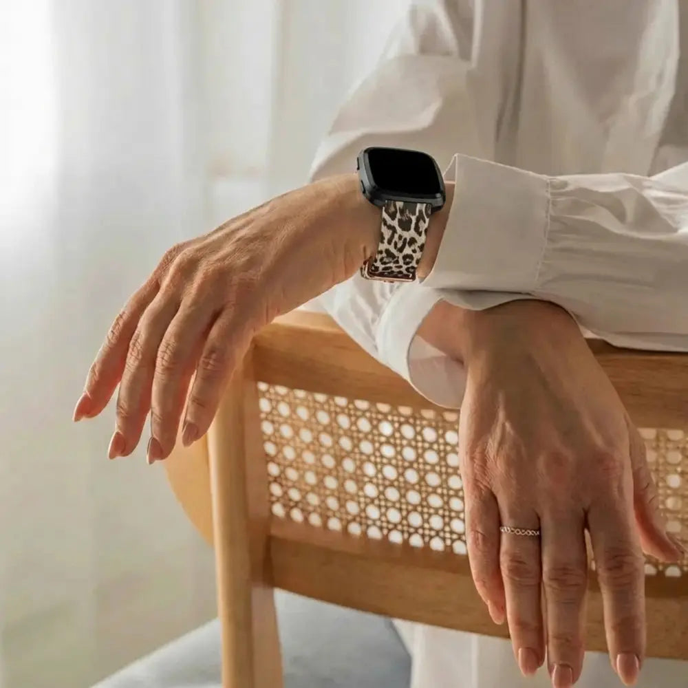Lucky Leopard Silicone Band For Versa Series By Fitbit