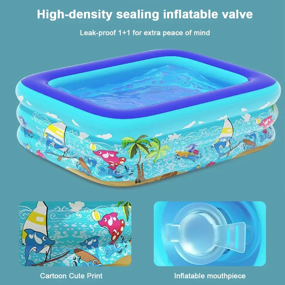 Luftolino Cartoon Design Paddling Pool For Kids Durable PVC