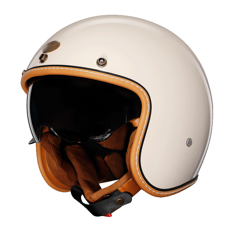 LumaGuard Open Face Helmet With ABS Shell And Retro Style Comfort