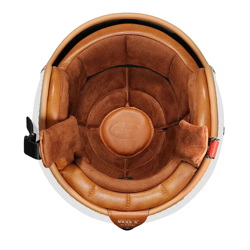 LumaGuard Open Face Helmet With ABS Shell And Retro Style Comfort