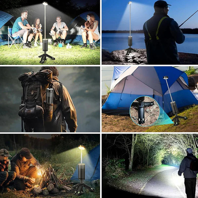 LumaPeak Telescoping Camping Lantern With 10,000 mAh Battery, Dimmable Outdoor Light