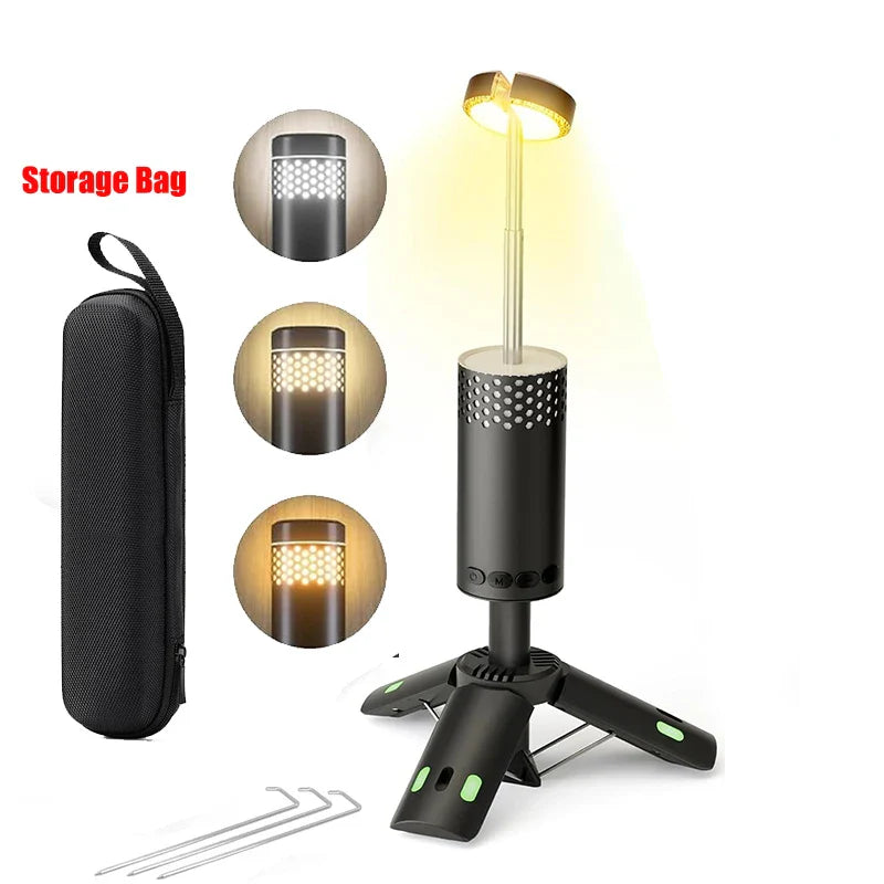 LumaPeak Telescoping Camping Lantern With 10,000 mAh Battery, Dimmable Outdoor Light