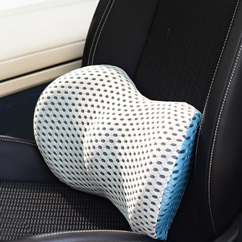 Ergonomic Memory Foam Lumbar Pillow With Adjustable Strap For Office Chair Support