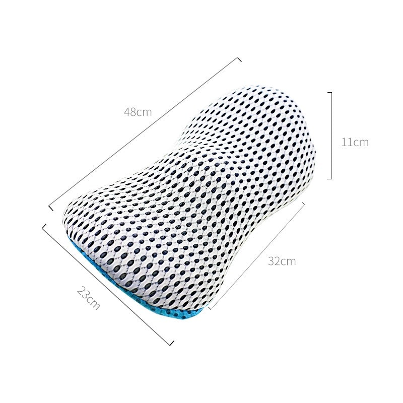 Ergonomic Memory Foam Lumbar Pillow With Adjustable Strap For Office Chair Support