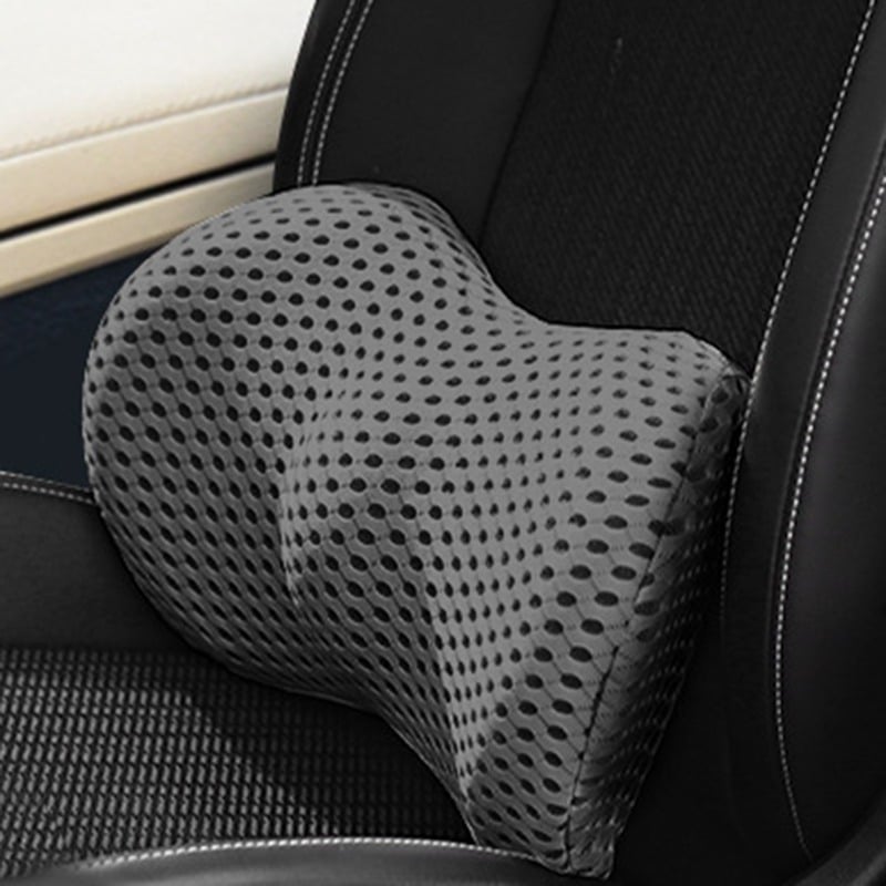 Ergonomic Memory Foam Lumbar Pillow With Adjustable Strap For Office Chair Support