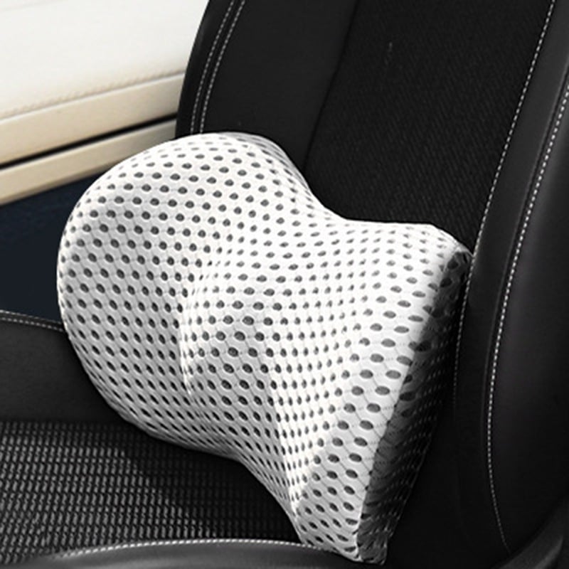 Ergonomic Memory Foam Lumbar Pillow With Adjustable Strap For Office Chair Support