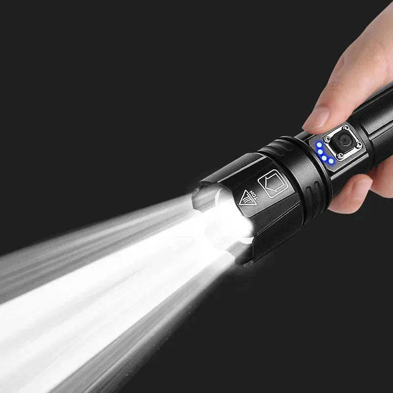 LumiBeam Rechargeable Flashlight Featuring Adjustable Zoom And Waterproof Outdoor Design
