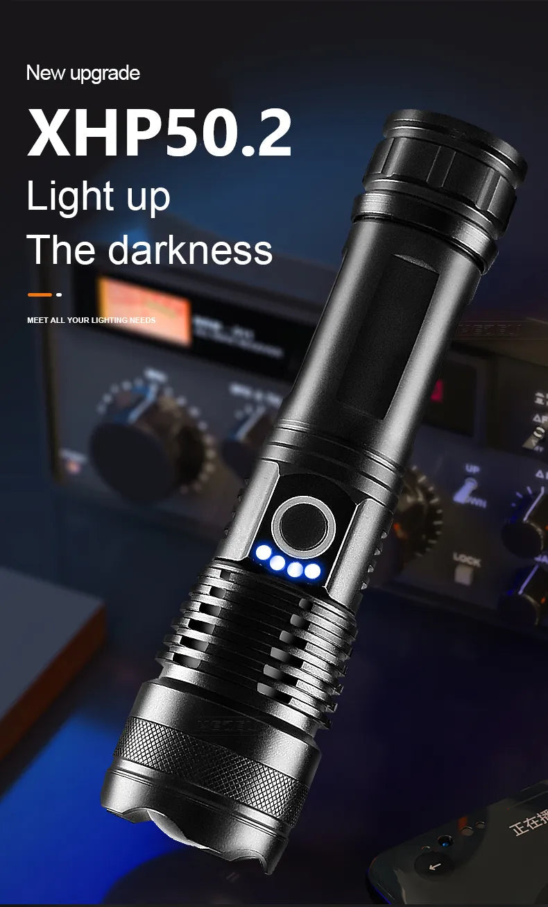 LumiBeam Rechargeable Flashlight Featuring Adjustable Zoom And Waterproof Outdoor Design