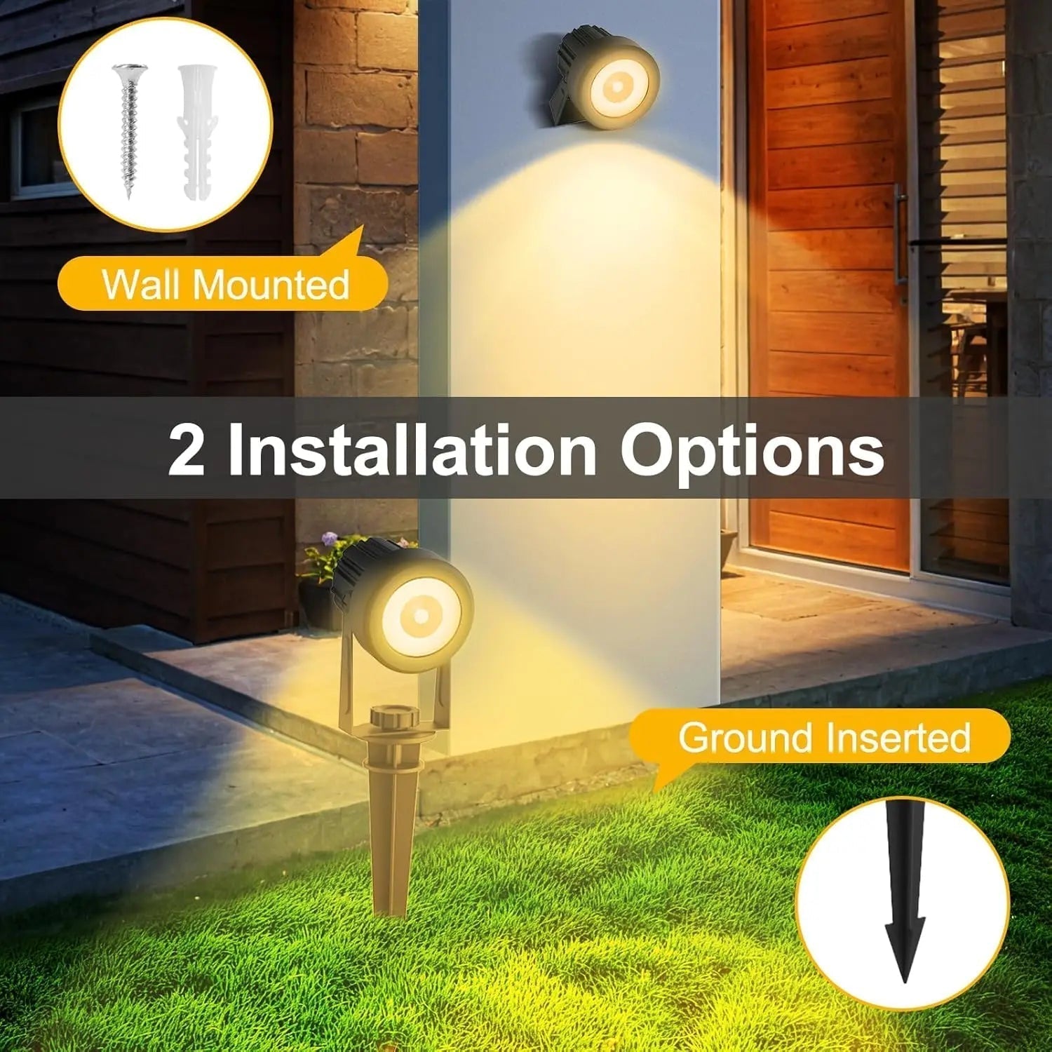 LumiGlow Solar Outdoor Spotlight With Dusk Sensor And Warm Or Cool White Garden Lighting