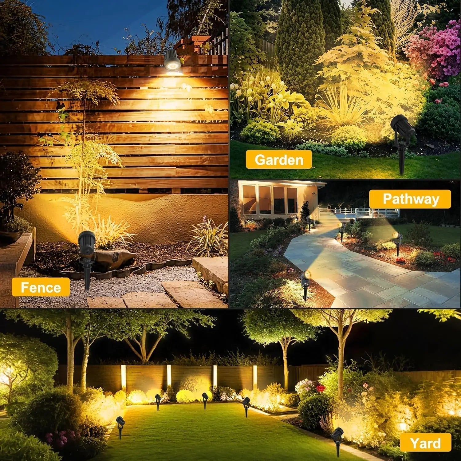 LumiGlow Solar Outdoor Spotlight With Dusk Sensor And Warm Or Cool White Garden Lighting