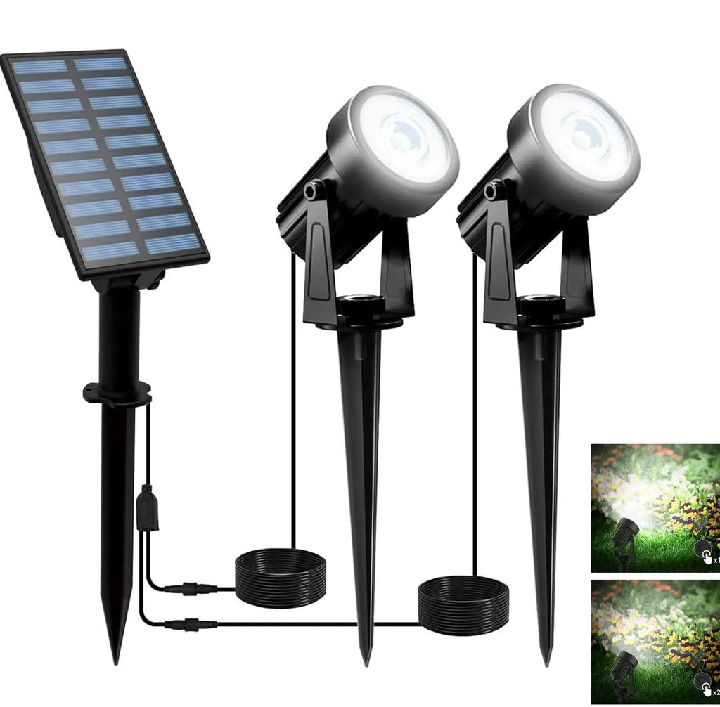 LumiGlow Solar Outdoor Spotlight With Dusk Sensor And Warm Or Cool White Garden Lighting