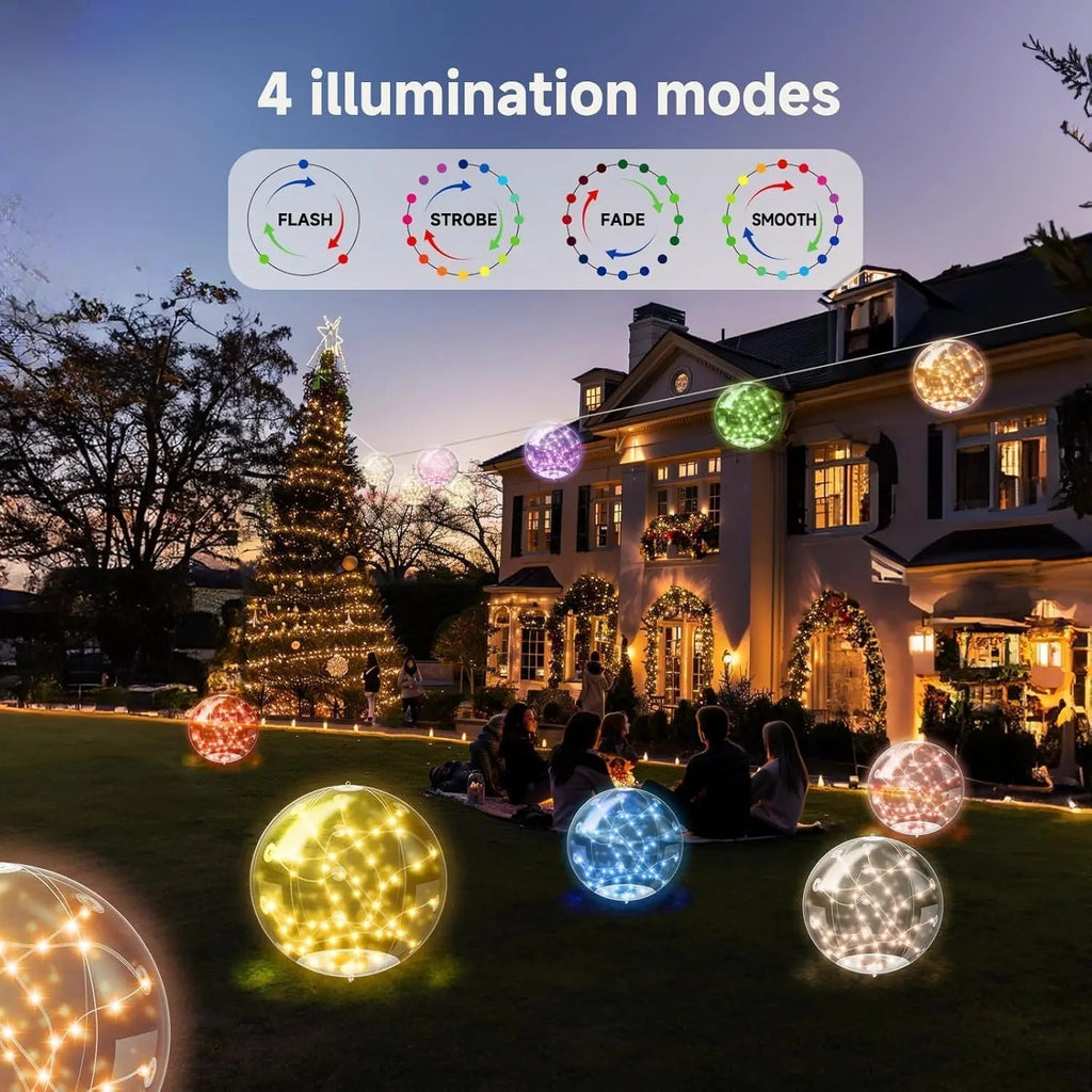 Luminous Oasis Pool Lights That Float On Solar Power With Waterproof Color Change