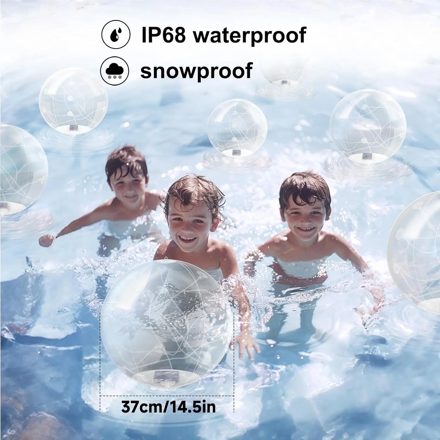 Luminous Oasis Pool Lights That Float On Solar Power With Waterproof Color Change