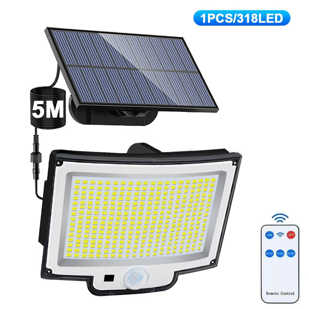 LumoGuard Solar Wall Lights Outdoor With Motion Sensor And Three Modes, IP65 Waterproof