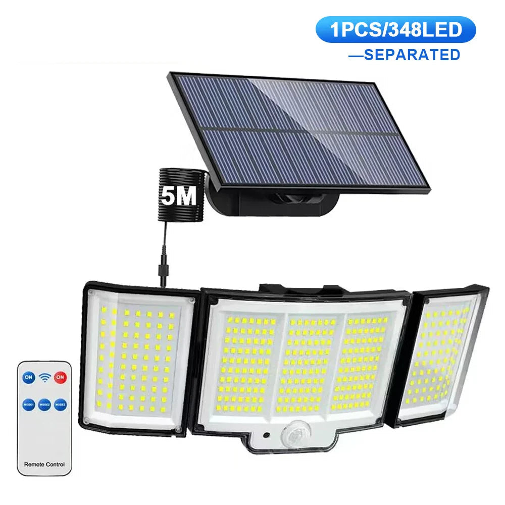 LumoGuard Solar Wall Lights Outdoor With Motion Sensor And Three Modes, IP65 Waterproof