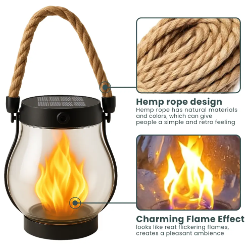 Lumosphere Rope-Handled Outdoor Lamp For Travel And Patio Ambience