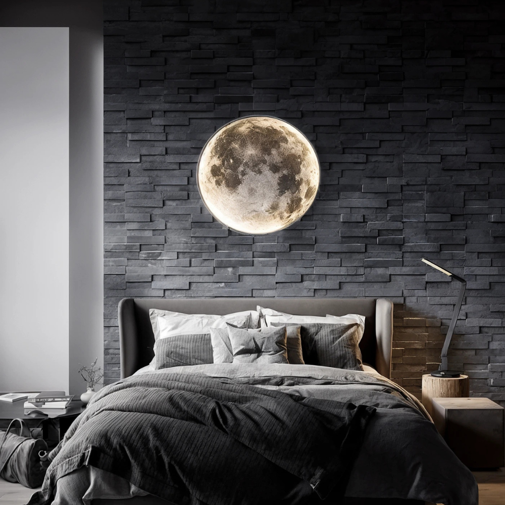 Lunara Moonlit Wall Lamp For Indoor Spaces With LED Ambience In Multiple Sizes