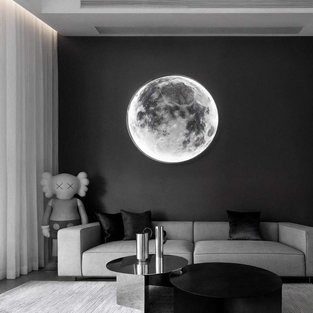 Lunara Moonlit Wall Lamp For Indoor Spaces With LED Ambience In Multiple Sizes