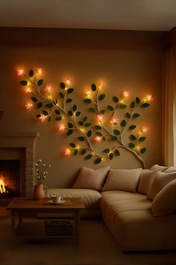 Lunawisp Blooming Vine Lights For Wall Decor Soft Glow Ambiance