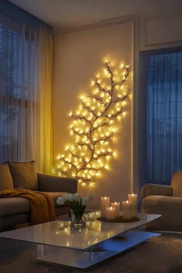 Lunawisp Blooming Vine Lights For Wall Decor Soft Glow Ambiance