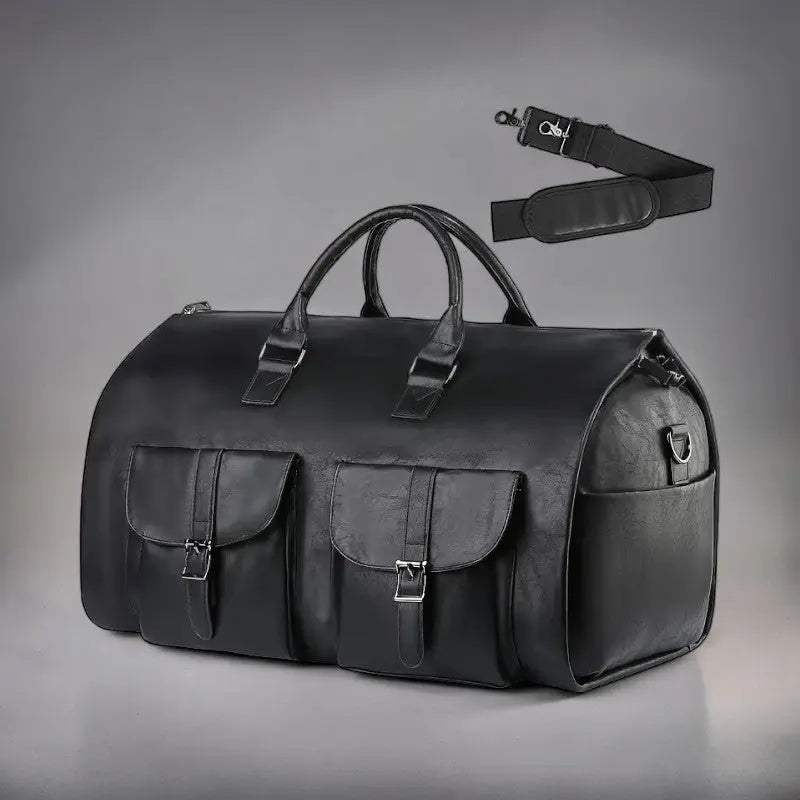 Luxe Duffle Bag Made Of Leather With Roomy Interior And Comfortable Handles