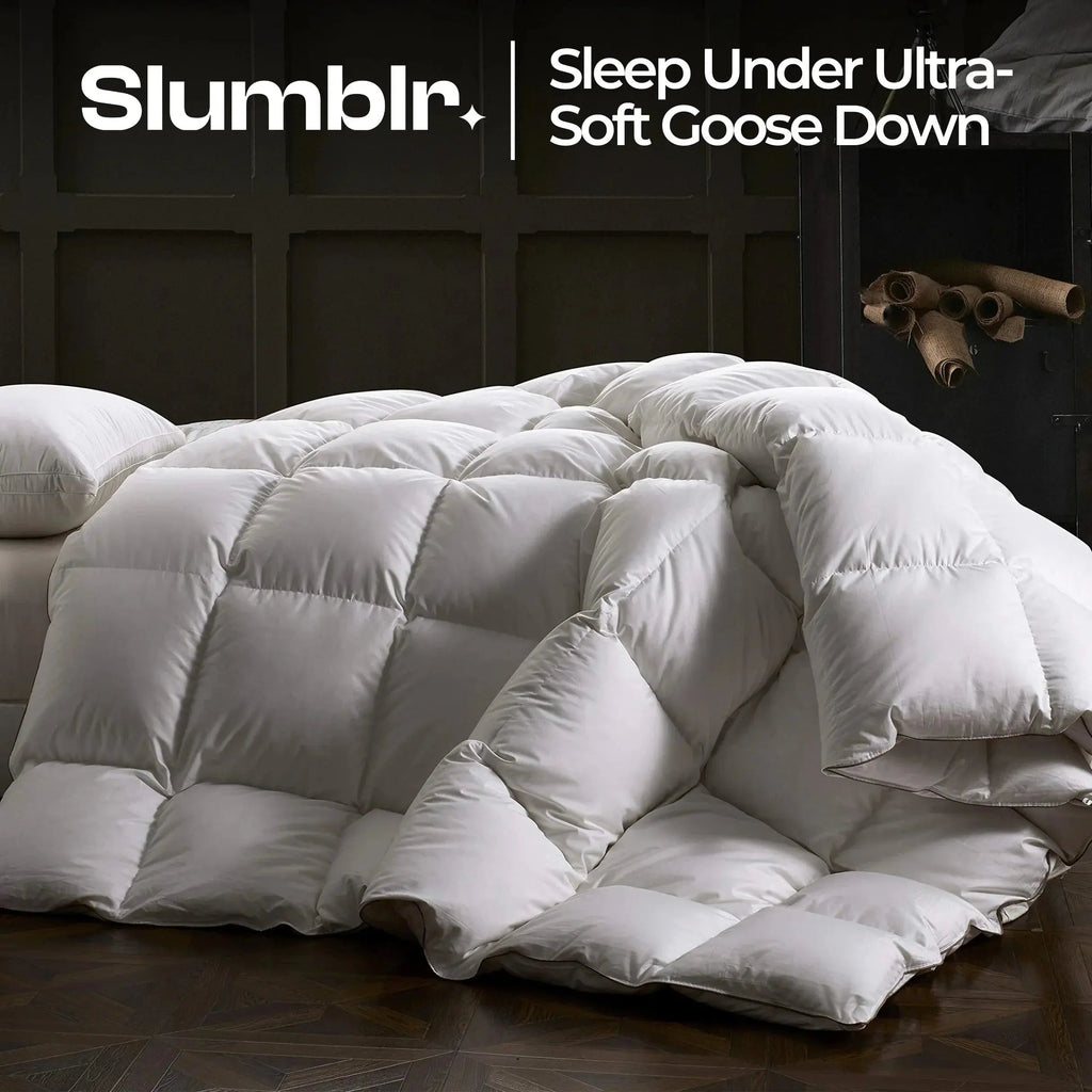 Luxurious Goose Down Duvet With Pinch Pleat For All-Season Comfort
