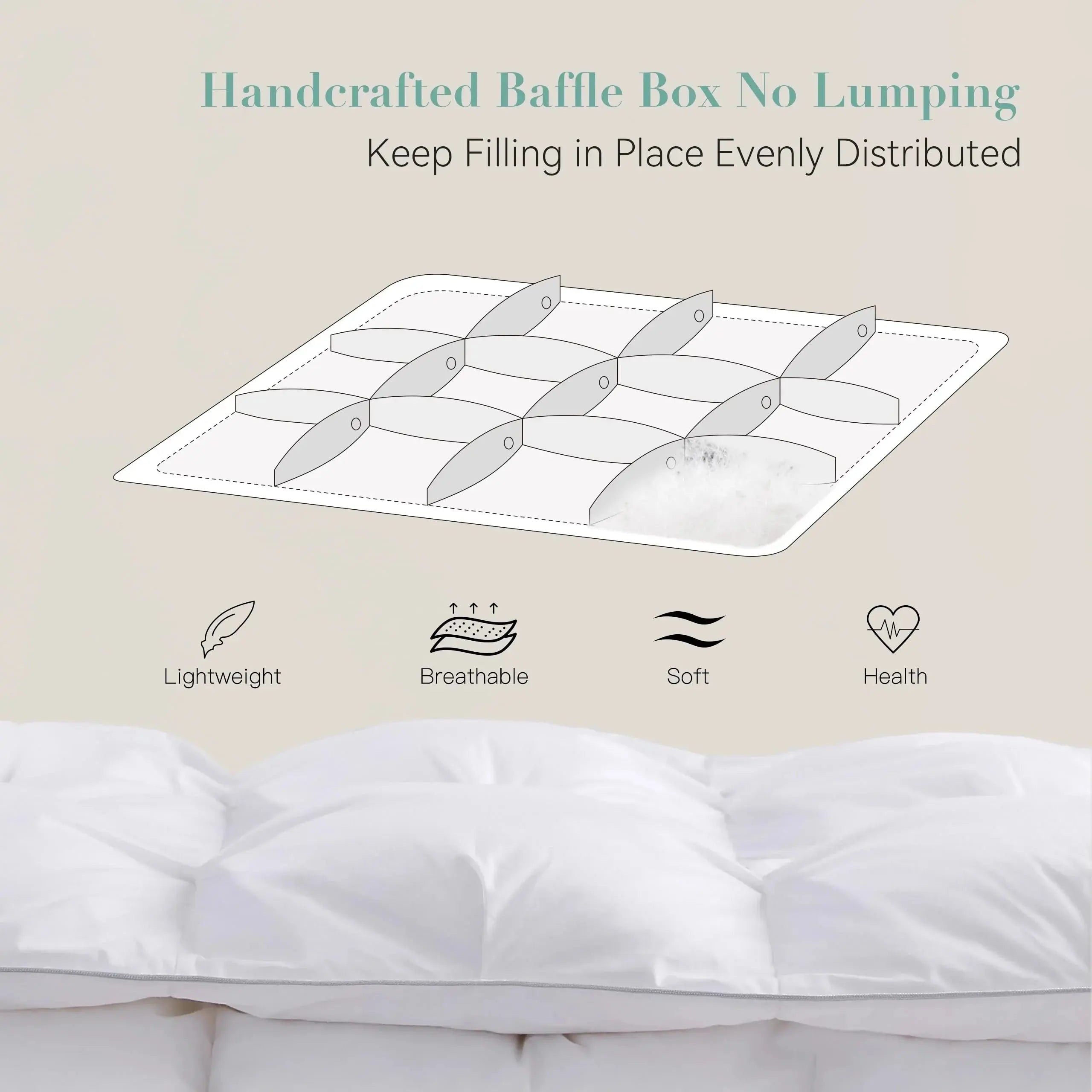 Luxurious Goose Down Duvet With Pinch Pleat For All-Season Comfort