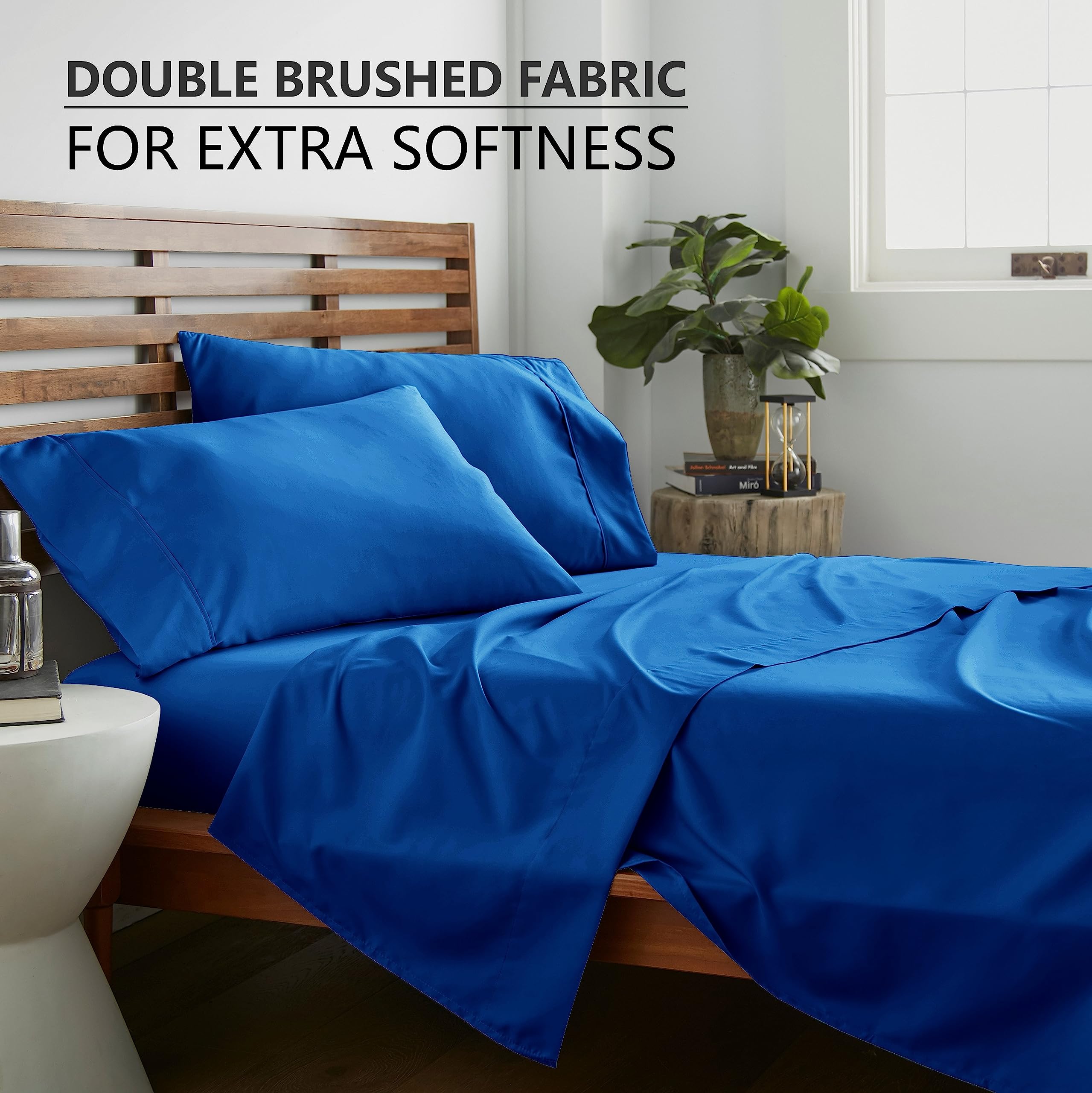 Queen Bedding Set With Cooling Polyester For Comfortable Sleep 4-Piece