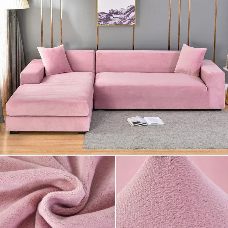 Luxurious Velvet Sofa Cover Delivers Premium Stretch For A Perfect Fit