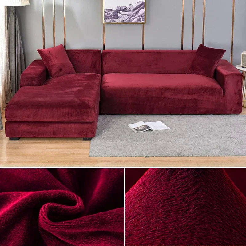 Luxurious Velvet Sofa Cover Delivers Premium Stretch For A Perfect Fit