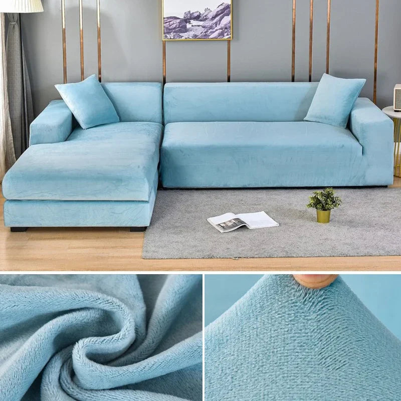 Luxurious Velvet Sofa Cover Delivers Premium Stretch For A Perfect Fit