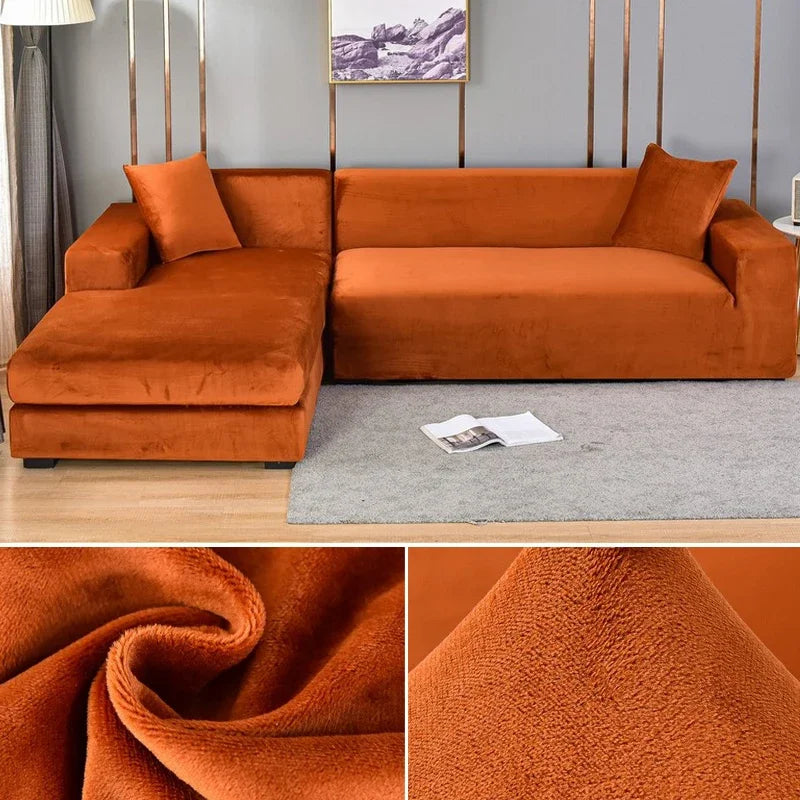 Luxurious Velvet Sofa Cover Delivers Premium Stretch For A Perfect Fit