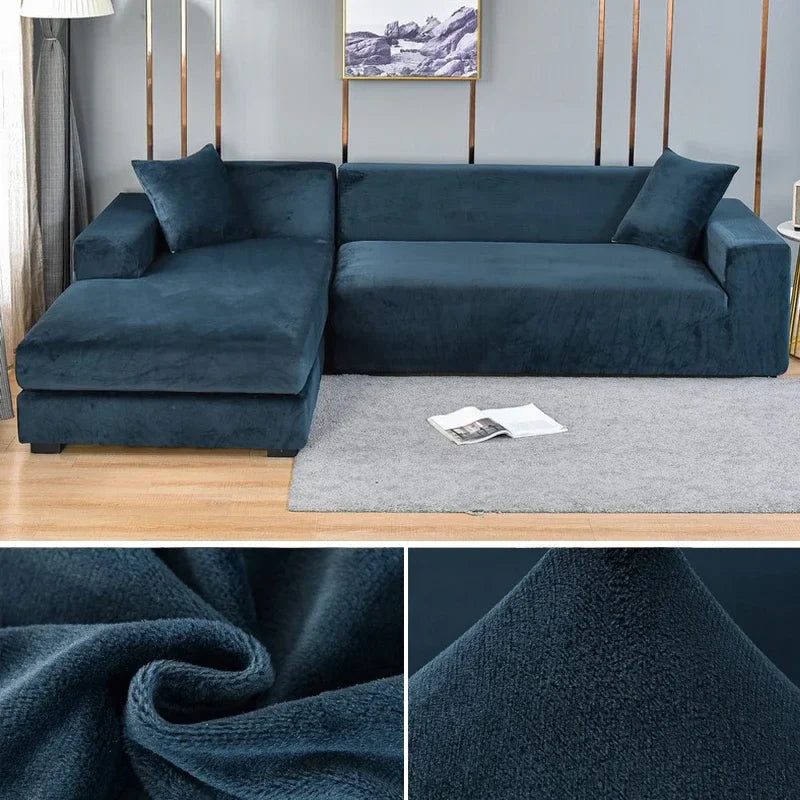 Luxurious Velvet Sofa Cover Delivers Premium Stretch For A Perfect Fit