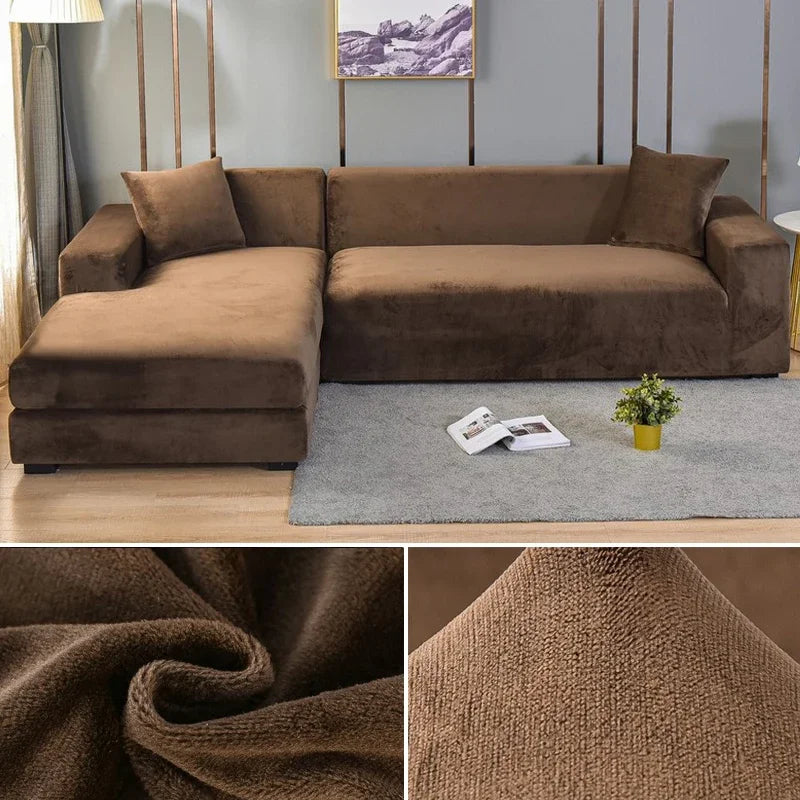 Luxurious Velvet Sofa Cover Delivers Premium Stretch For A Perfect Fit