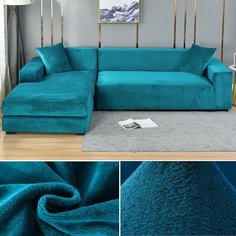 Luxurious Velvet Sofa Cover Delivers Premium Stretch For A Perfect Fit