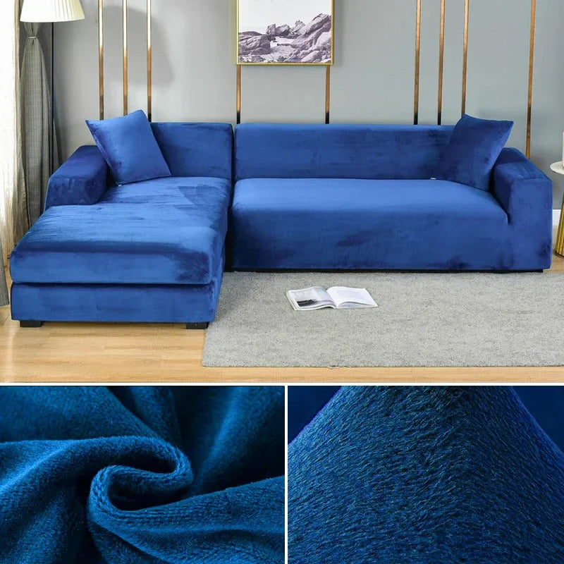 Luxurious Velvet Sofa Cover Delivers Premium Stretch For A Perfect Fit