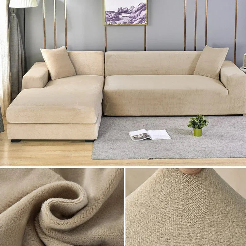 Luxurious Velvet Sofa Cover Delivers Premium Stretch For A Perfect Fit