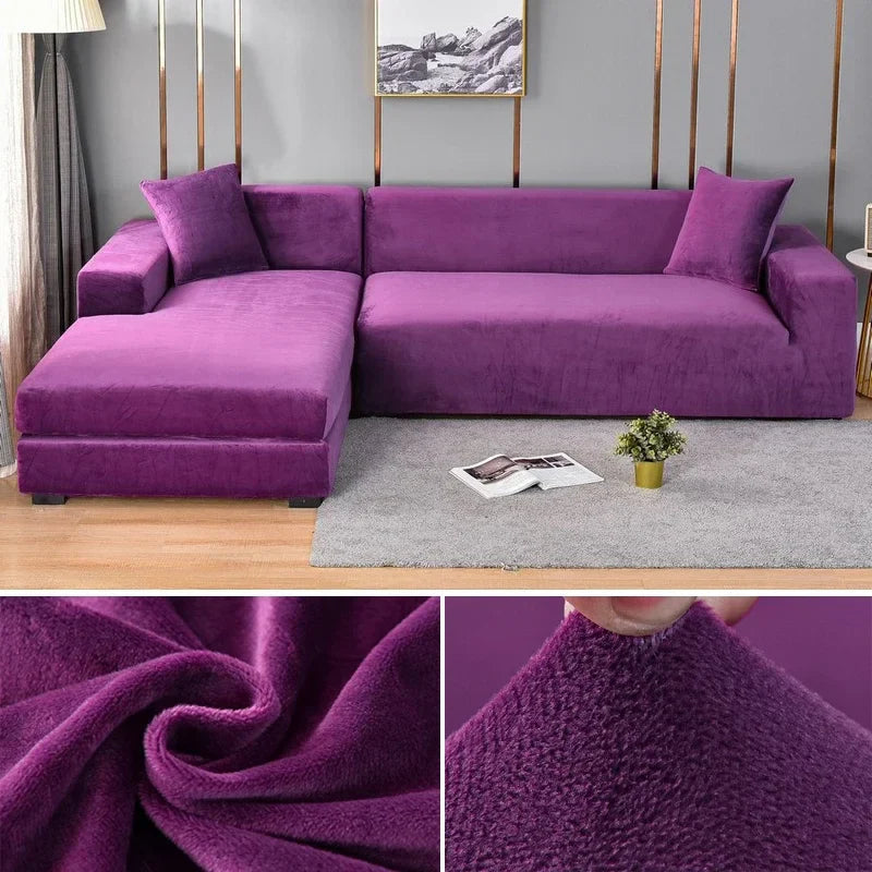 Luxurious Velvet Sofa Cover Delivers Premium Stretch For A Perfect Fit