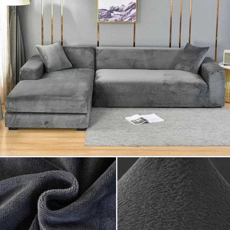 Luxurious Velvet Sofa Cover Delivers Premium Stretch For A Perfect Fit