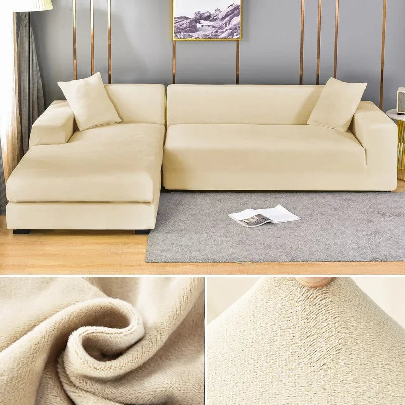 Luxurious Velvet Sofa Cover Delivers Premium Stretch For A Perfect Fit