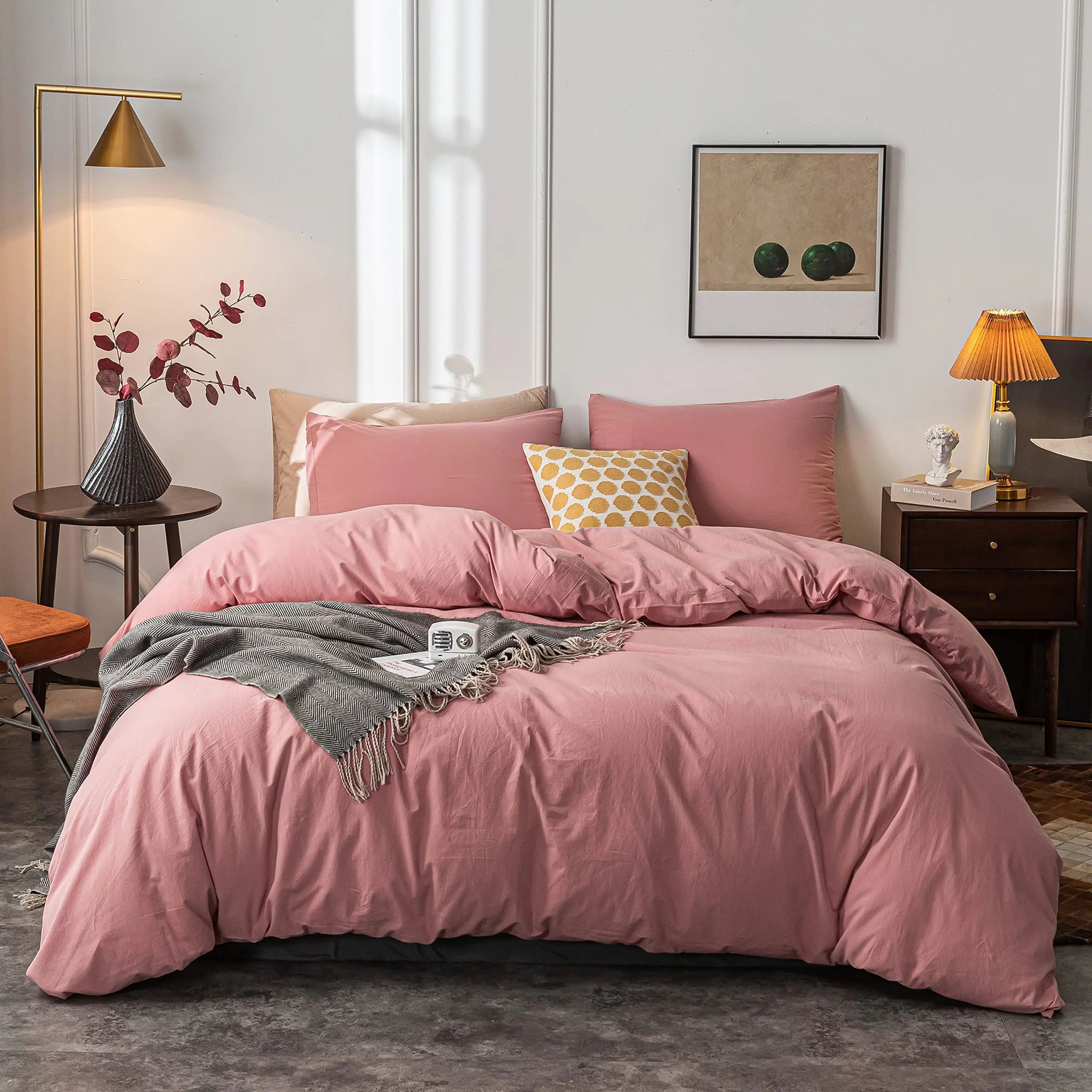 Elegant Microfiber Duvet Cover Kit With Zipper Closure For Breathable All-Season Comfort