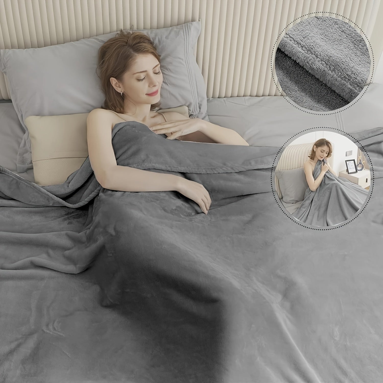Luxurious Reversible Fleece Blanket With Soft Texture For All Season Comfort